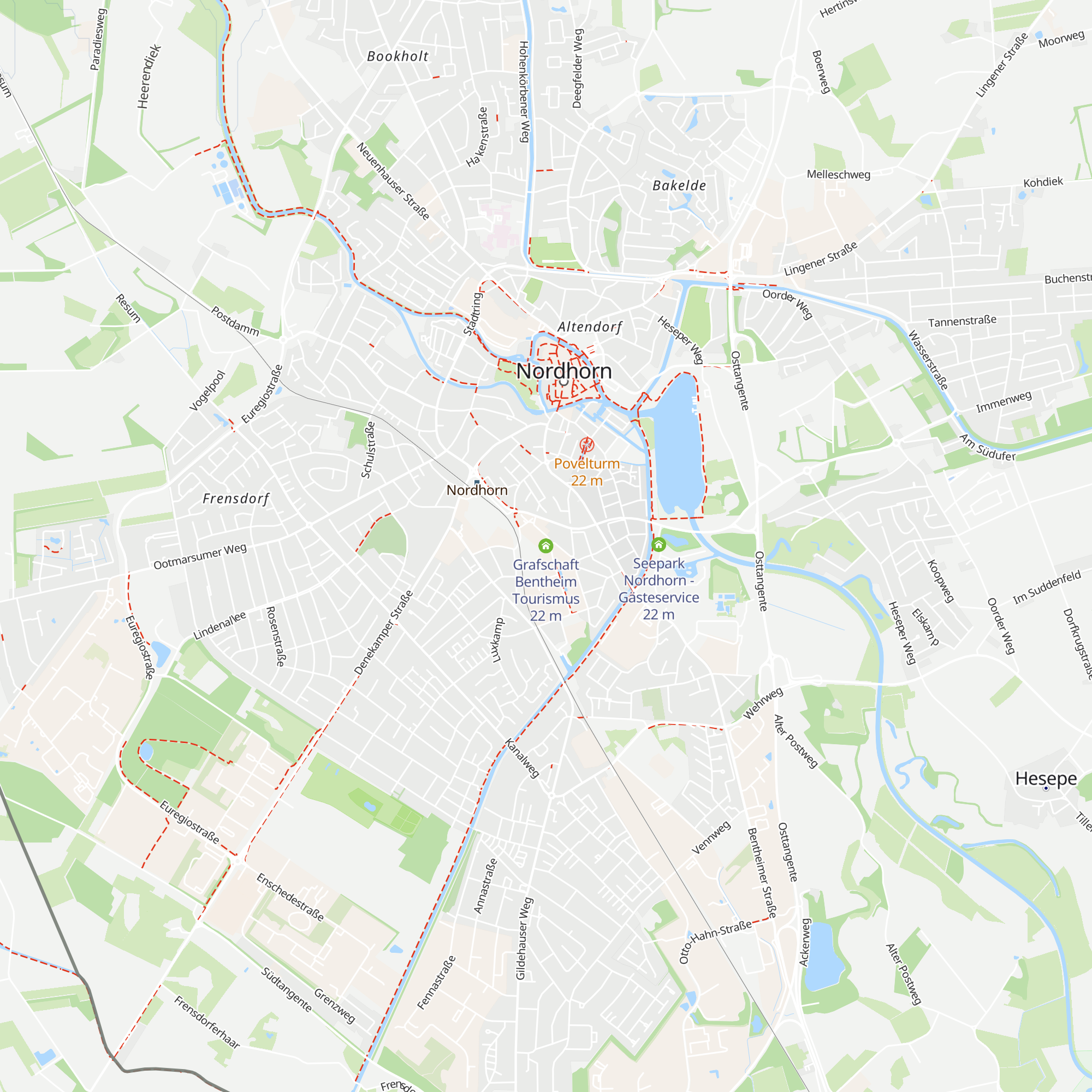 Grafschaft Bentheim Tourismus map