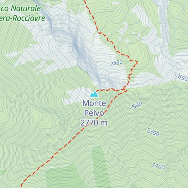 Map of Monte Pelvo