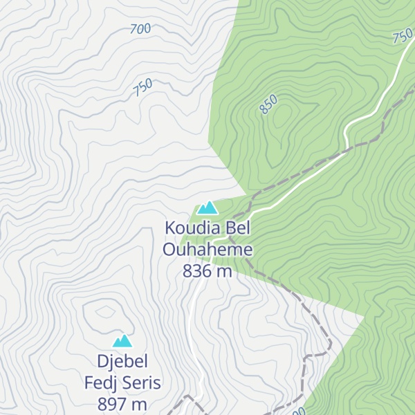 Map of Koudia Bel Ouhaheme