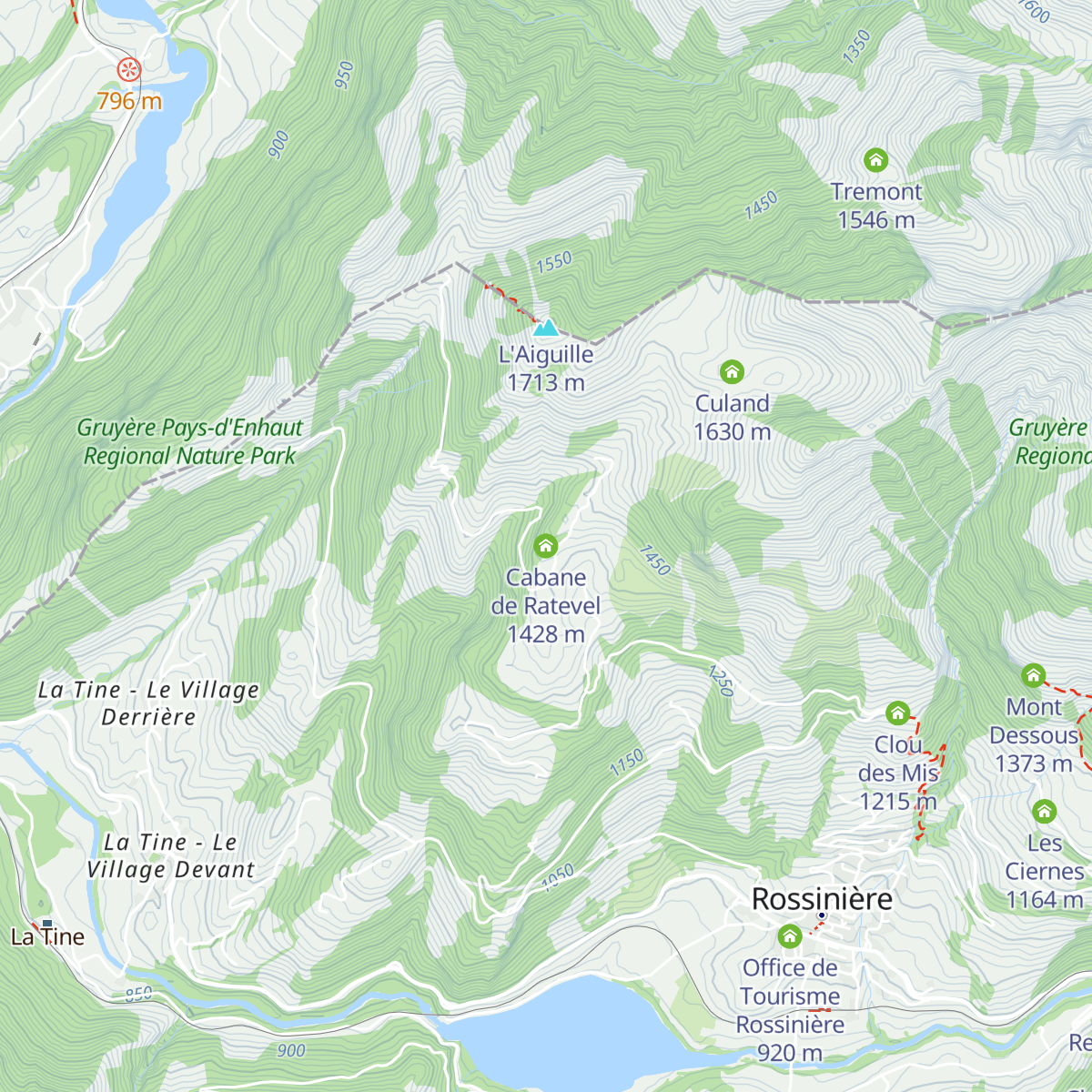 Cabane de Ratevel map