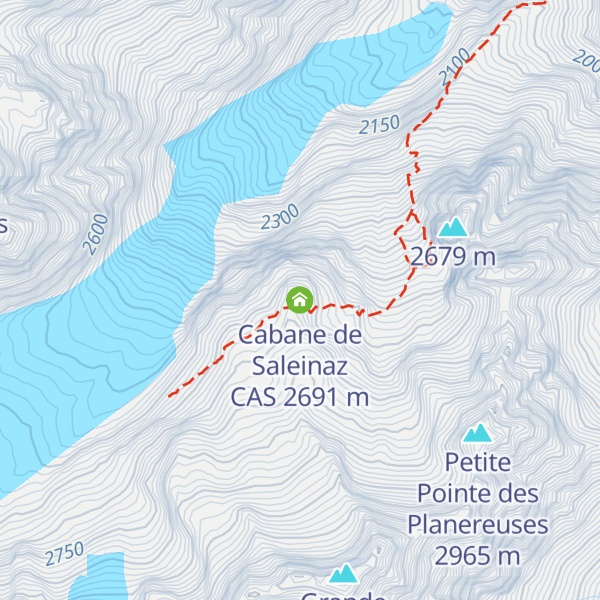 Map of Cabane de Saleinaz CAS