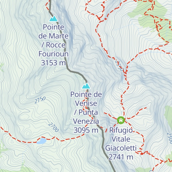 Map of Pointe de Venise / Punta Venezia