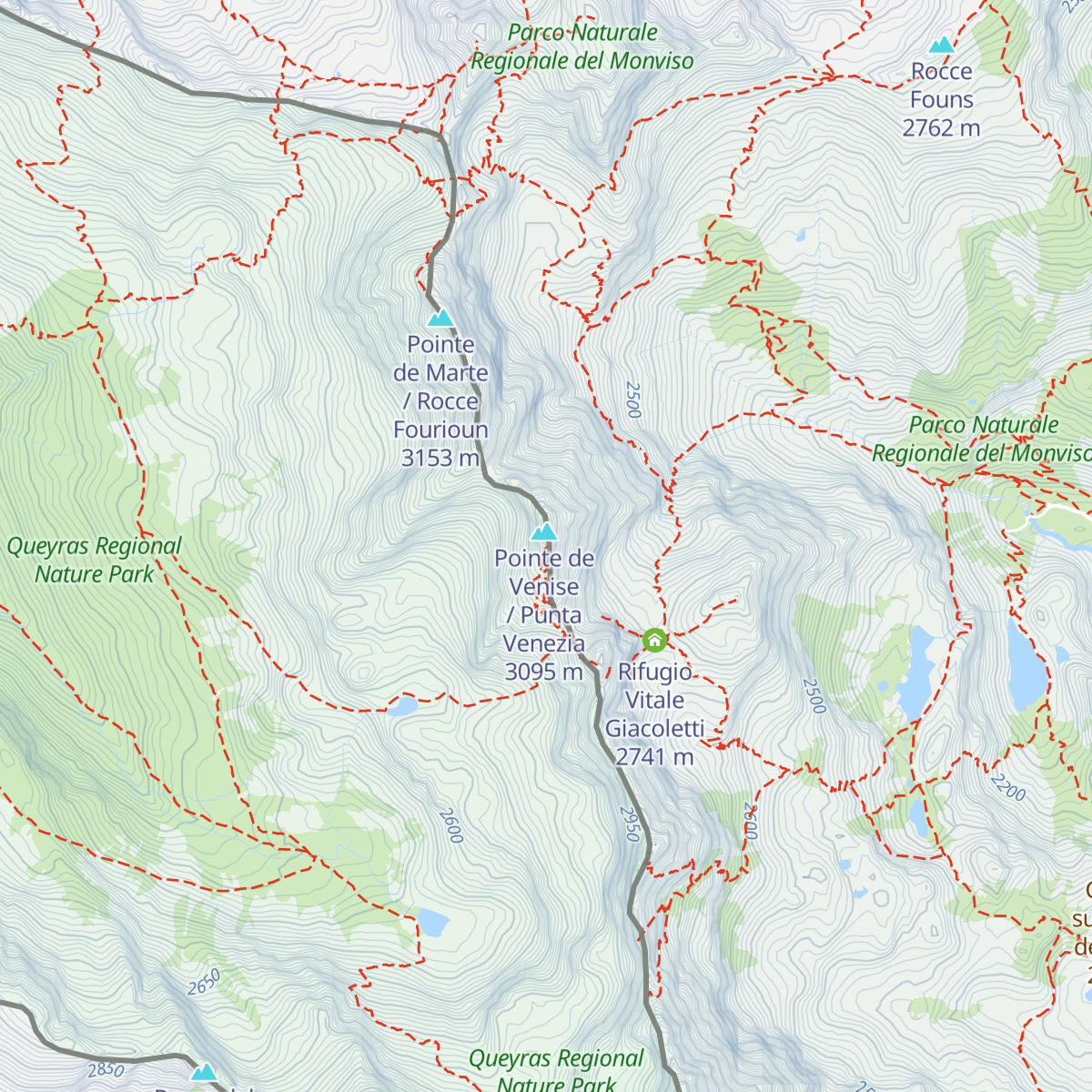 Bivacco di punta Venezia map