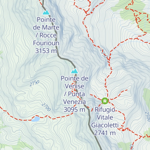 Map of Bivacco di punta Venezia