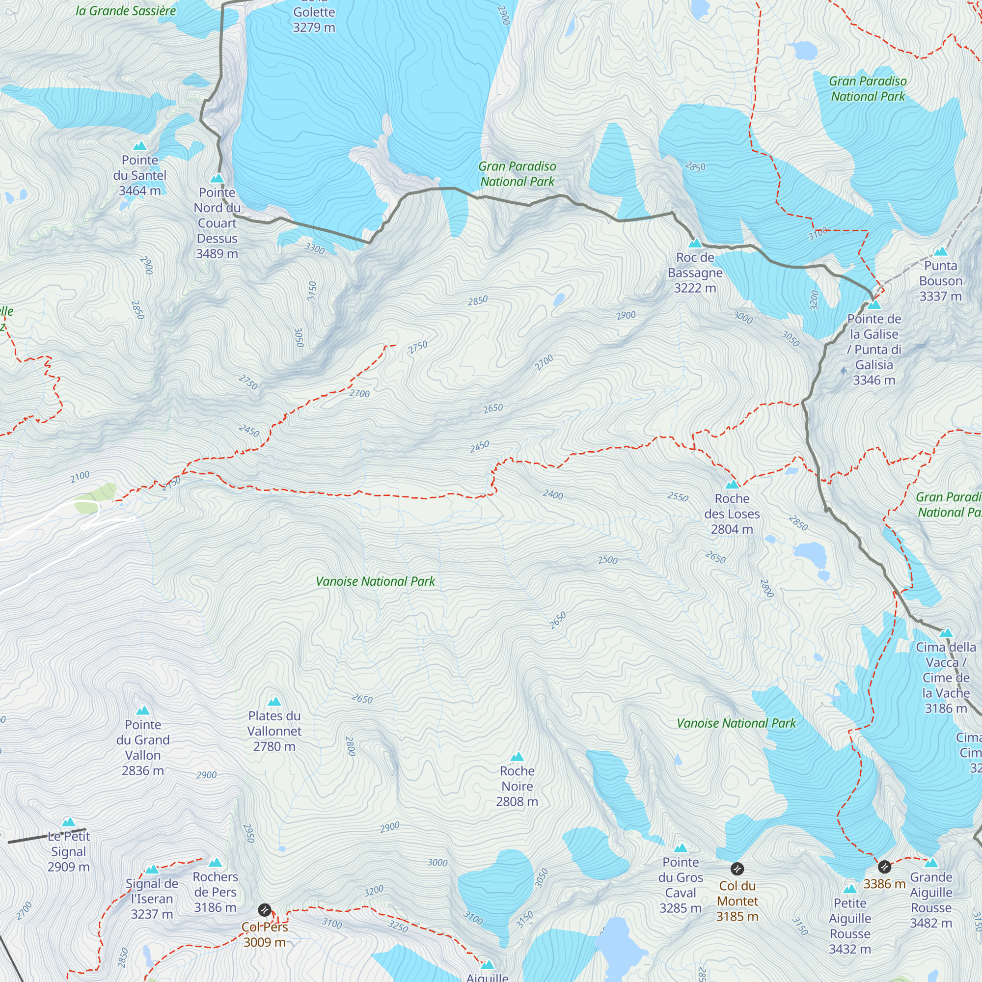 Refuge de Prariond map
