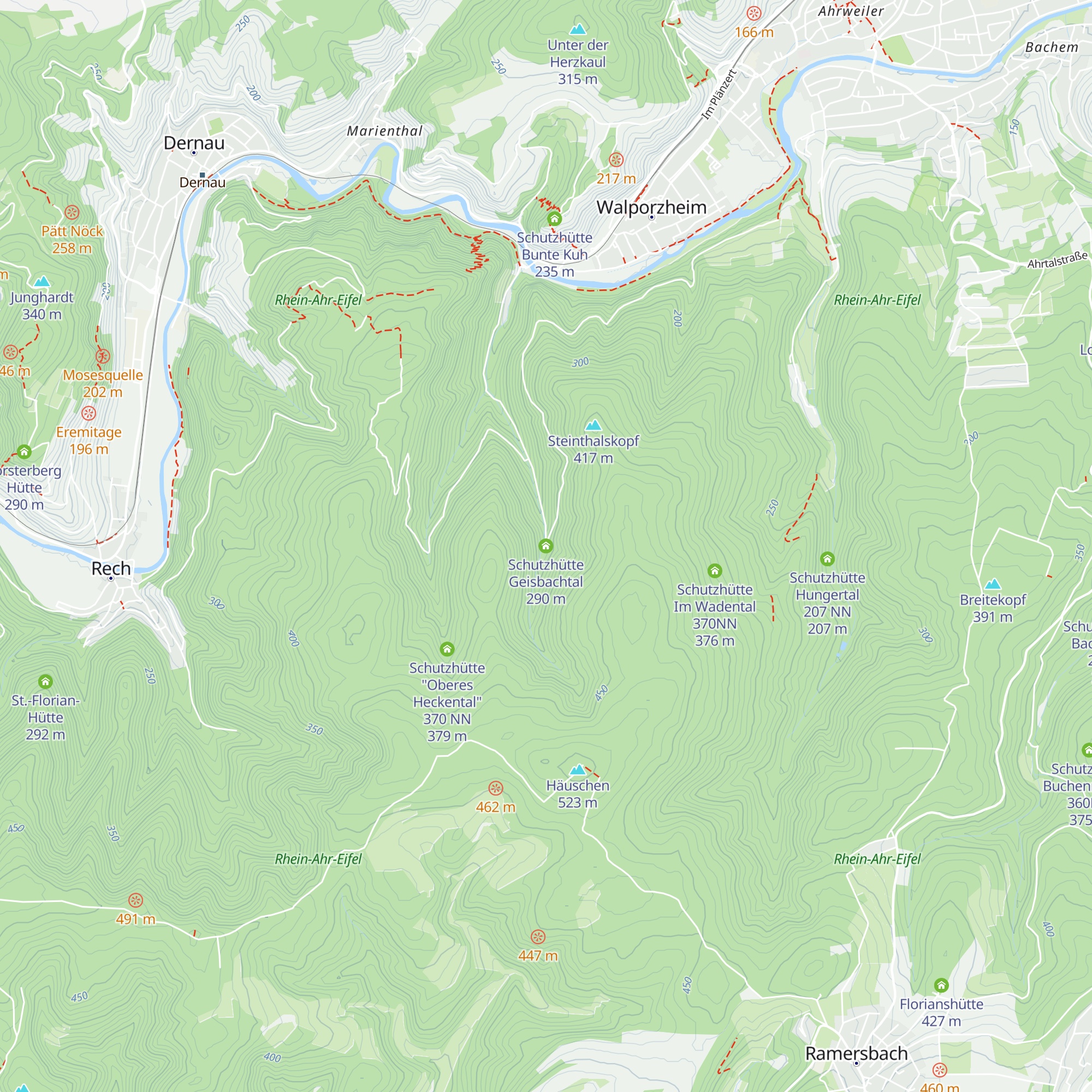 Schutzhütte Geisbachtal map