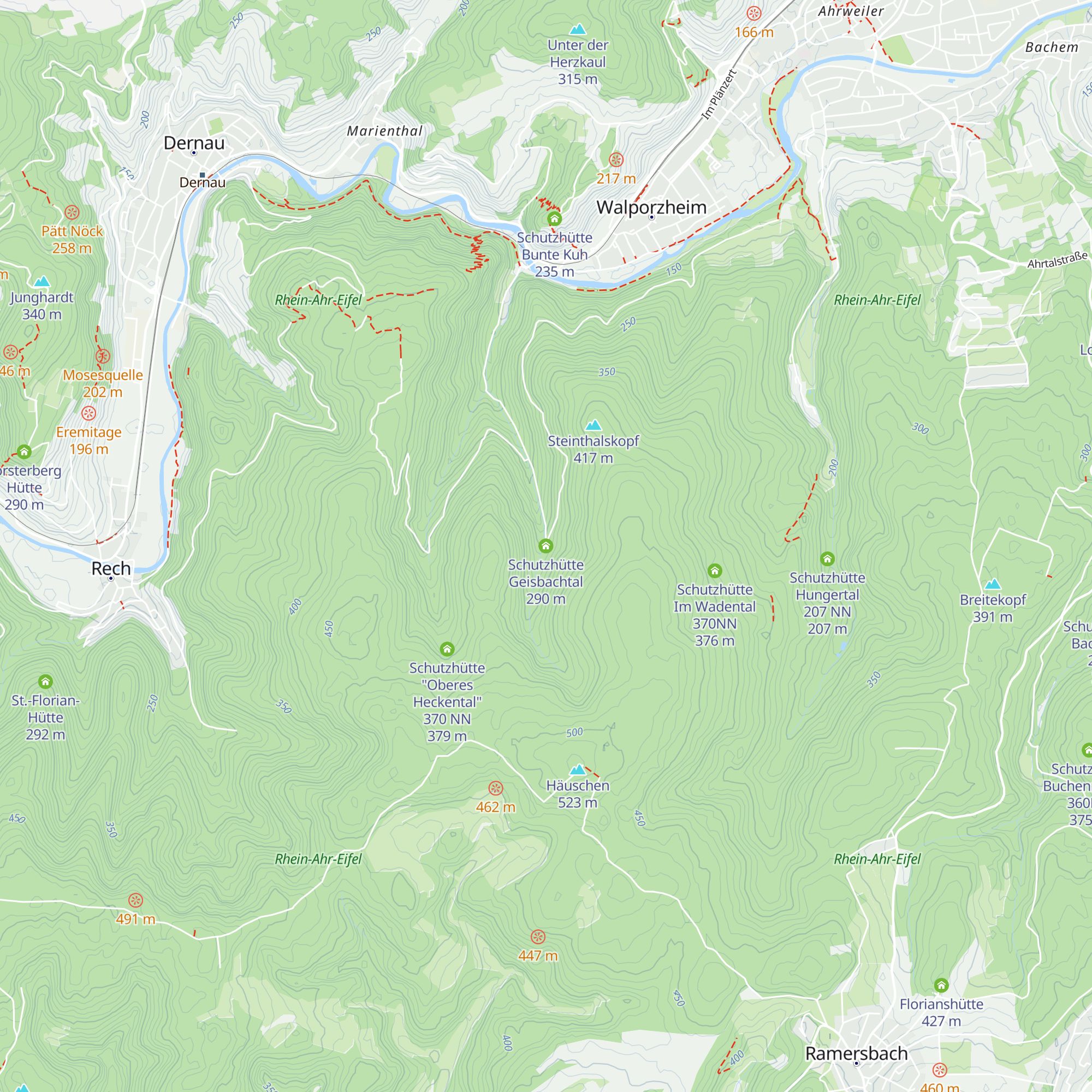 Schutzhütte Geisbachtal map
