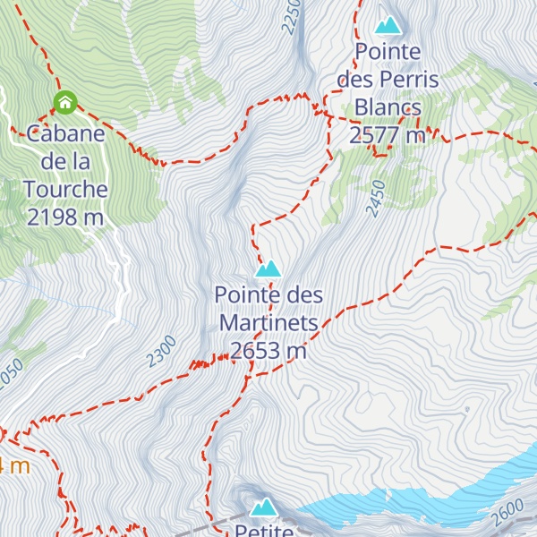 Map of Pointe des Martinets