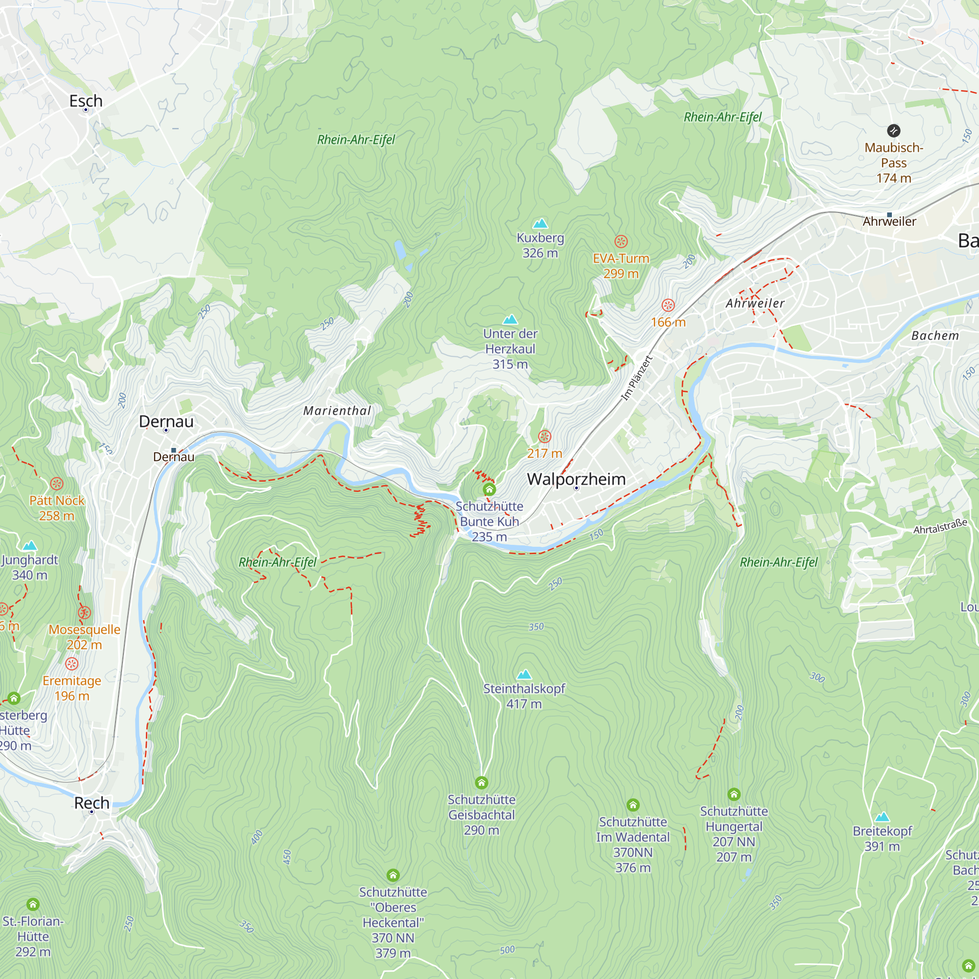 Schutzhütte Bunte Kuh map