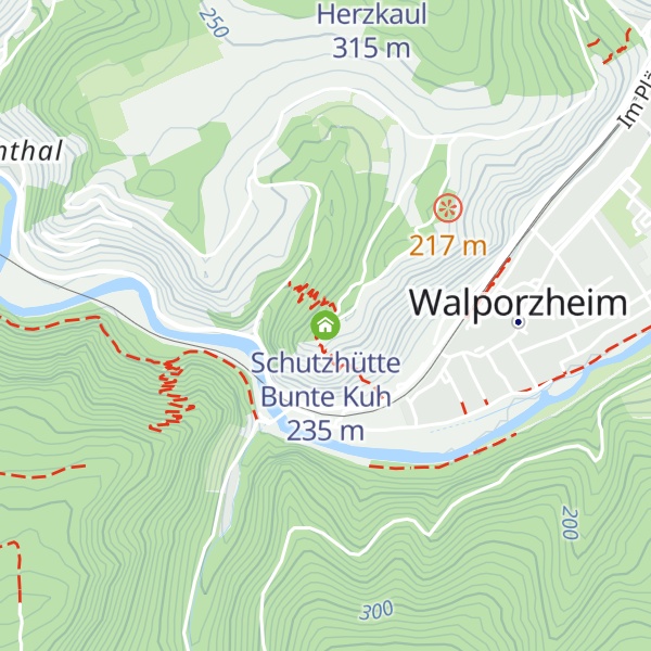 Map of Schutzhütte Bunte Kuh