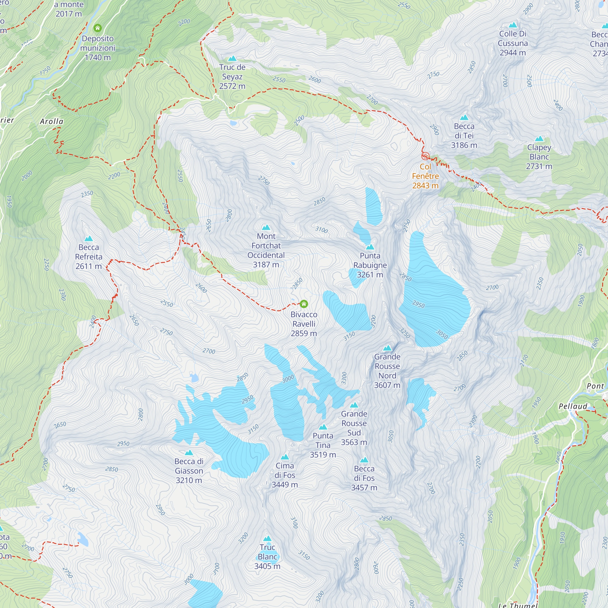 Bivacco Ravelli map