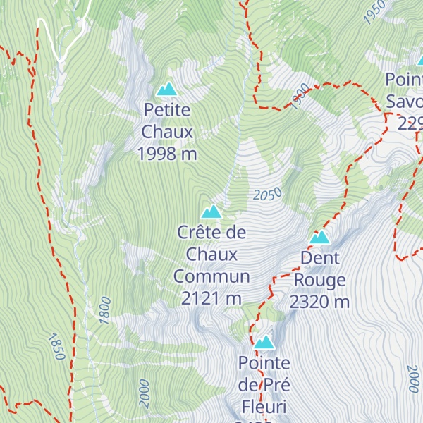 Map of Crête de Chaux Commun