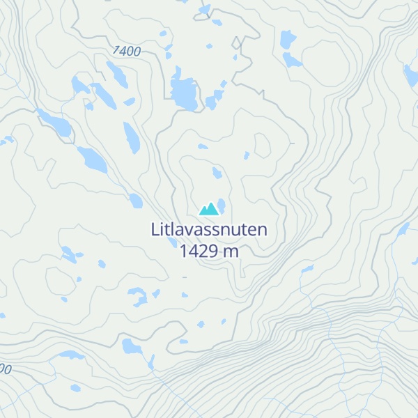 Map of Litlavassnuten
