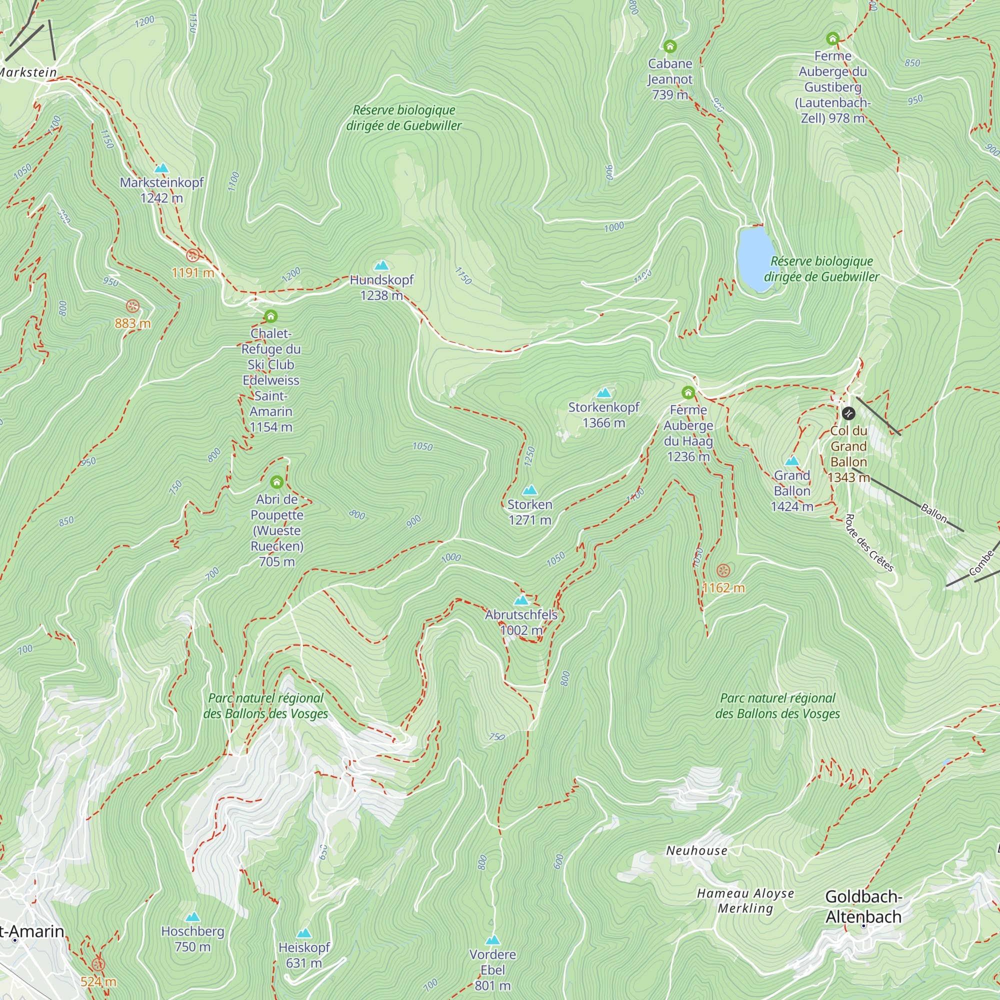 Refuge du Storkenkopf map