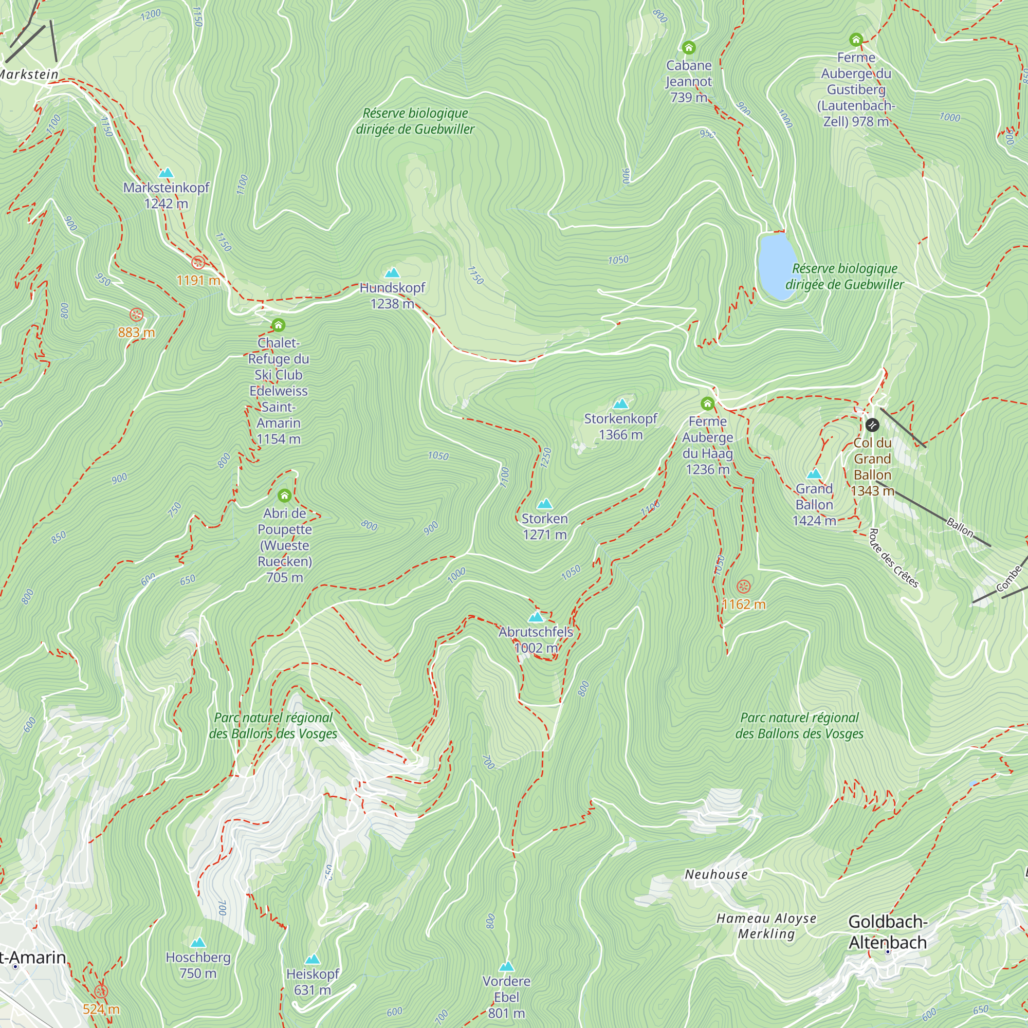 Refuge du Storkenkopf map