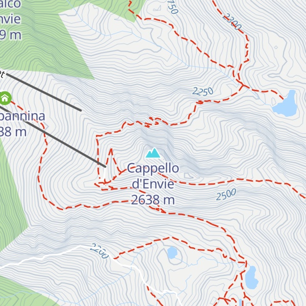 Map of Cappello d'Envie