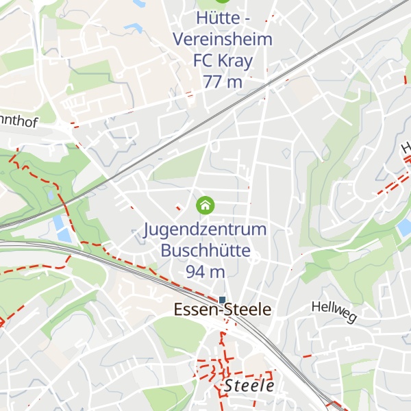Map of Jugendzentrum Buschhütte