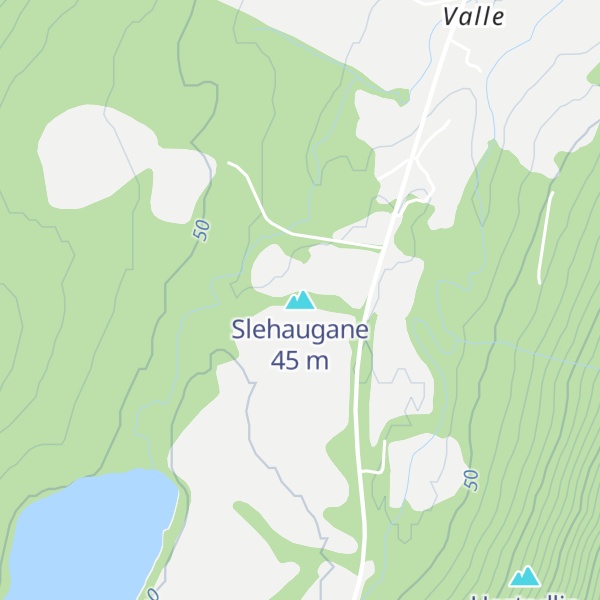 Map of Slehaugane
