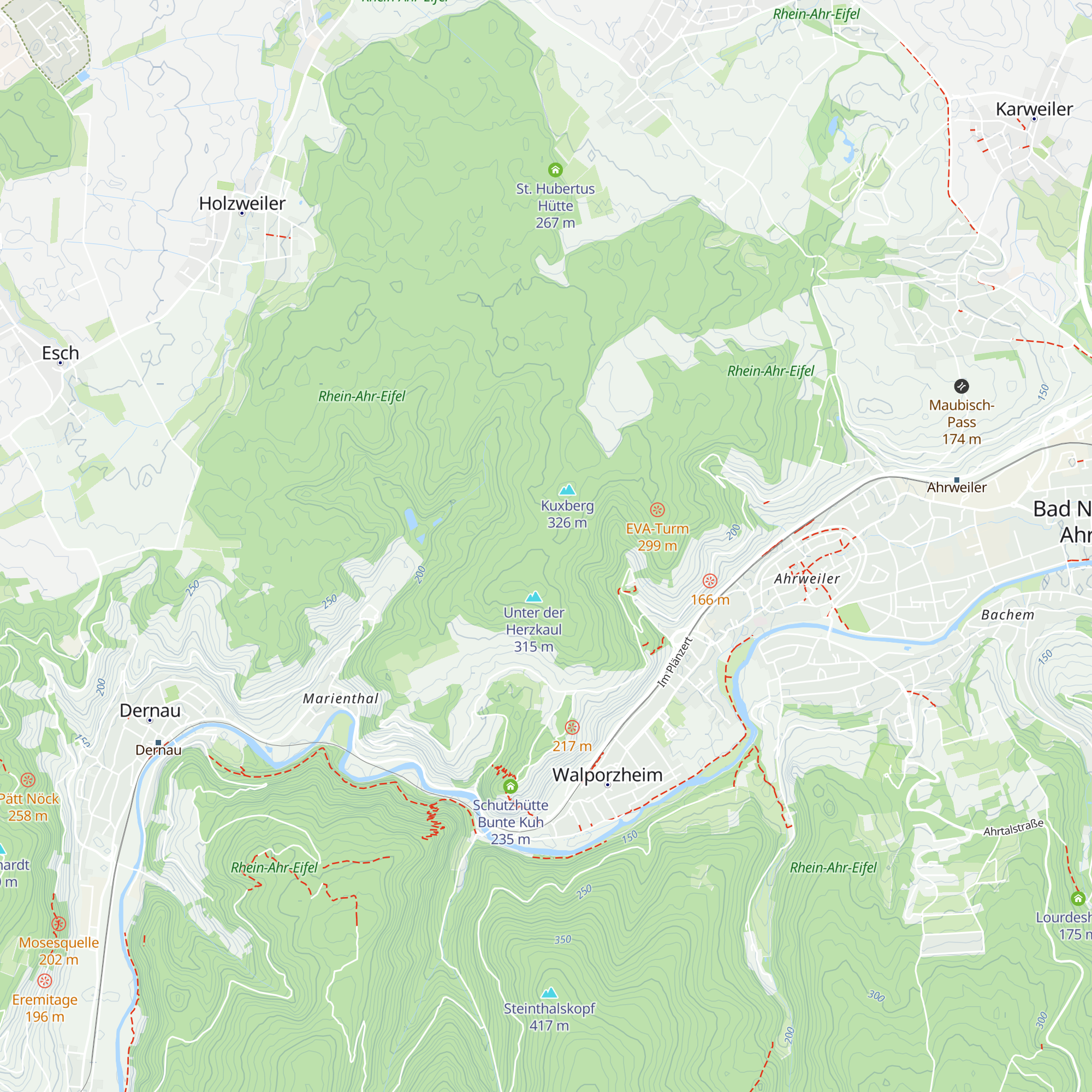 Schutzhütte Zentral map