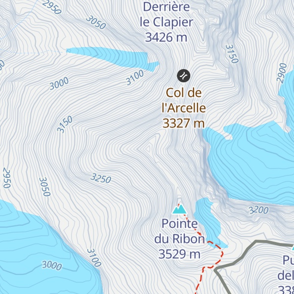 Map of Point de l'Arcelle