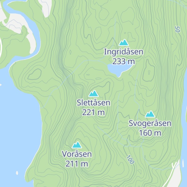 Map of Slettåsen