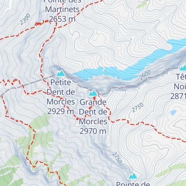 Map of Grande Dent de Morcles