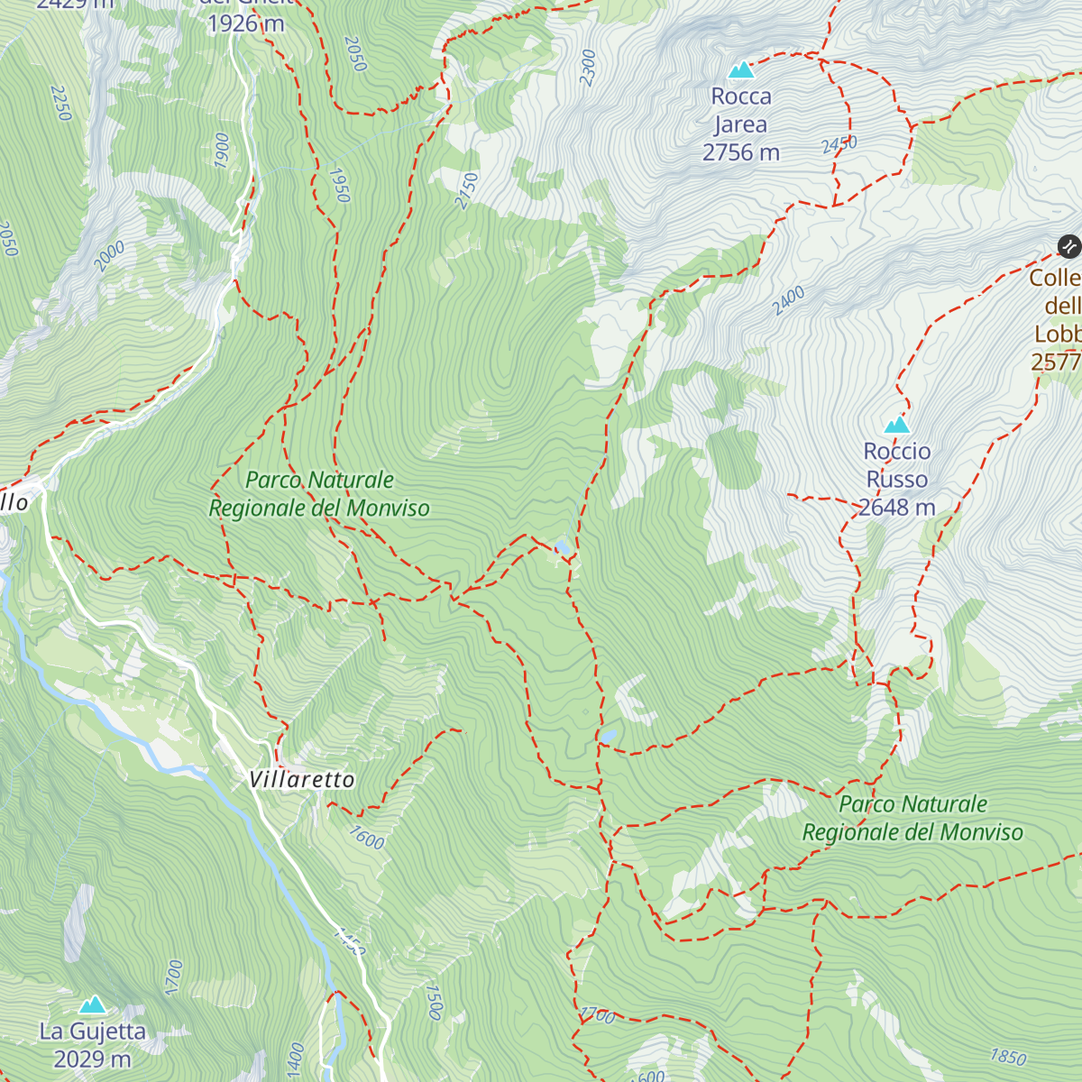 Rifugio Bagnour map