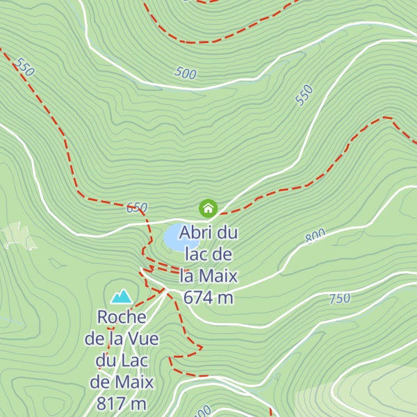 Map of Abri du lac de la Maix