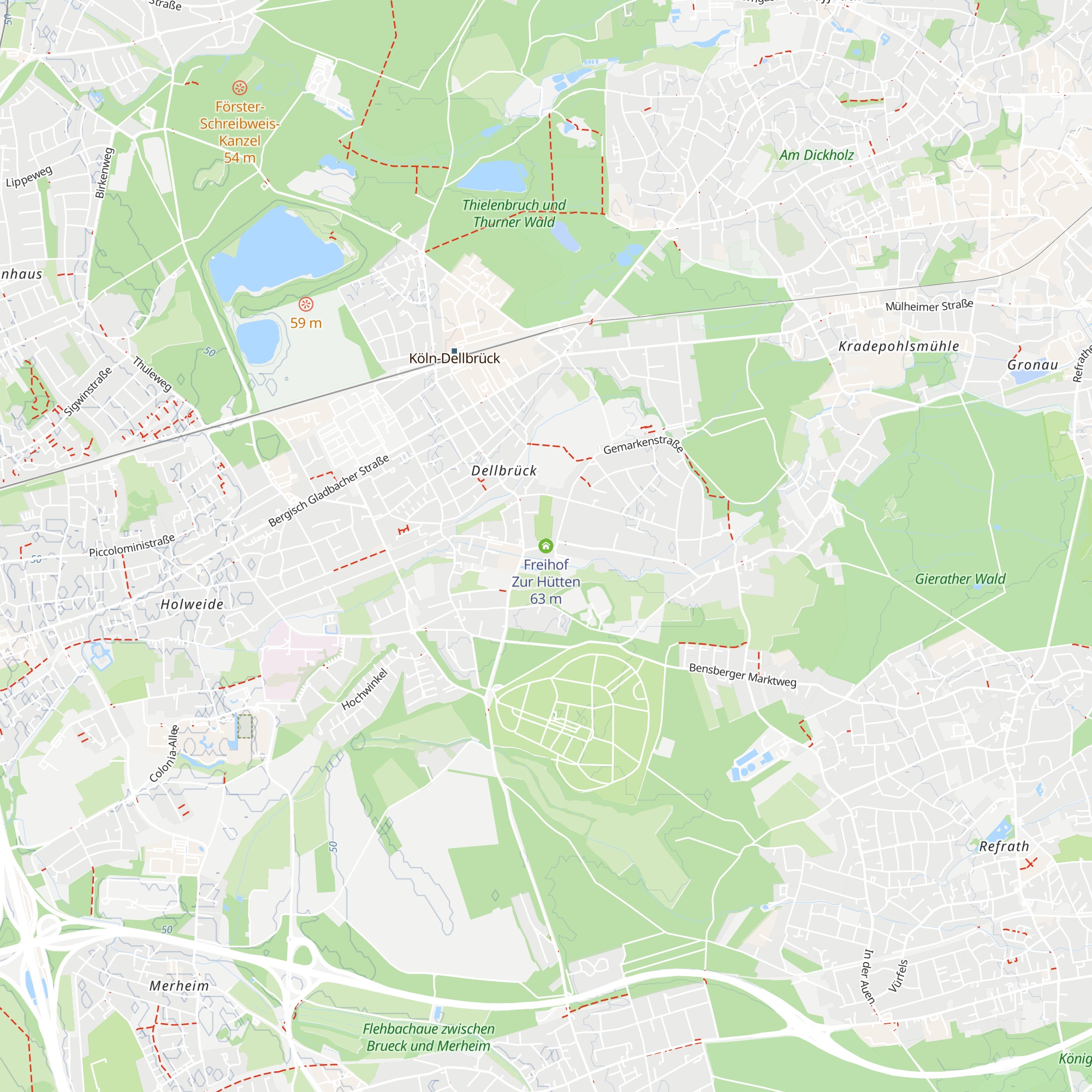 Freihof Zur Hütten map