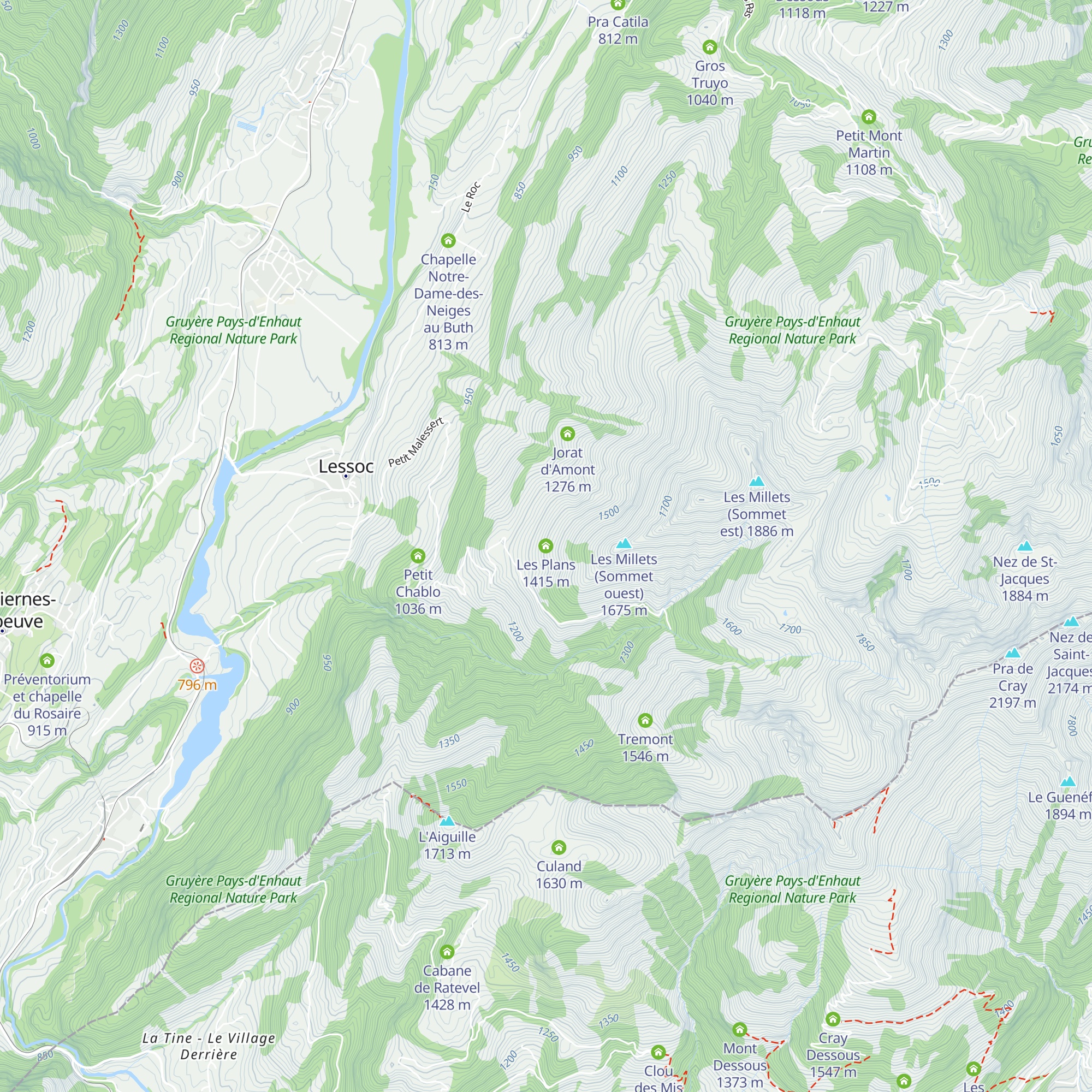 Les Plans map