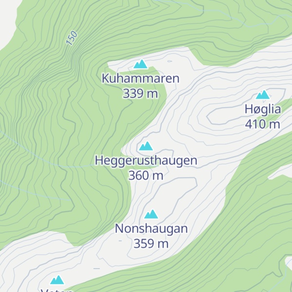 Map of Heggerusthaugen