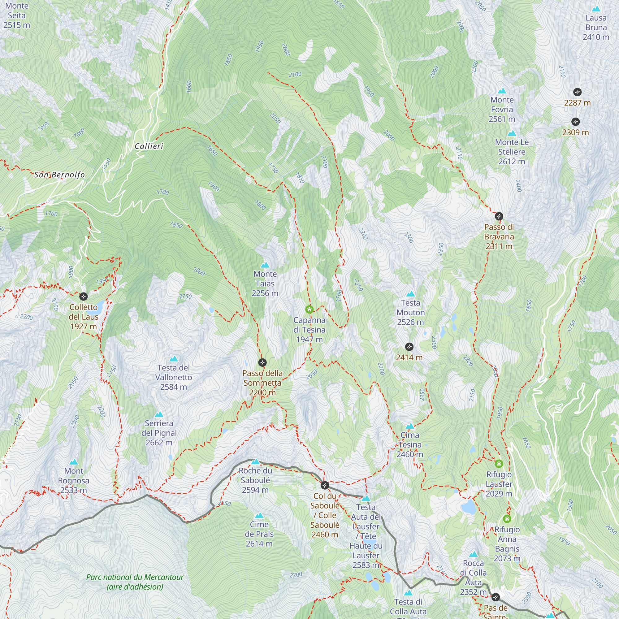 Capanna di Tesina map