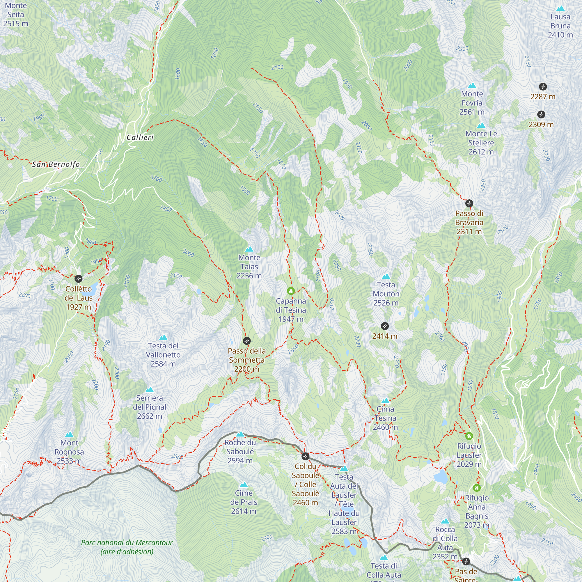 Capanna di Tesina map