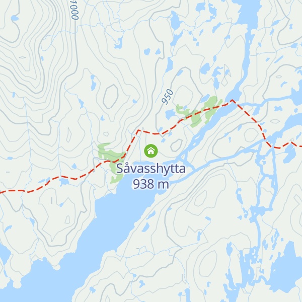 Map of Såvasshytta