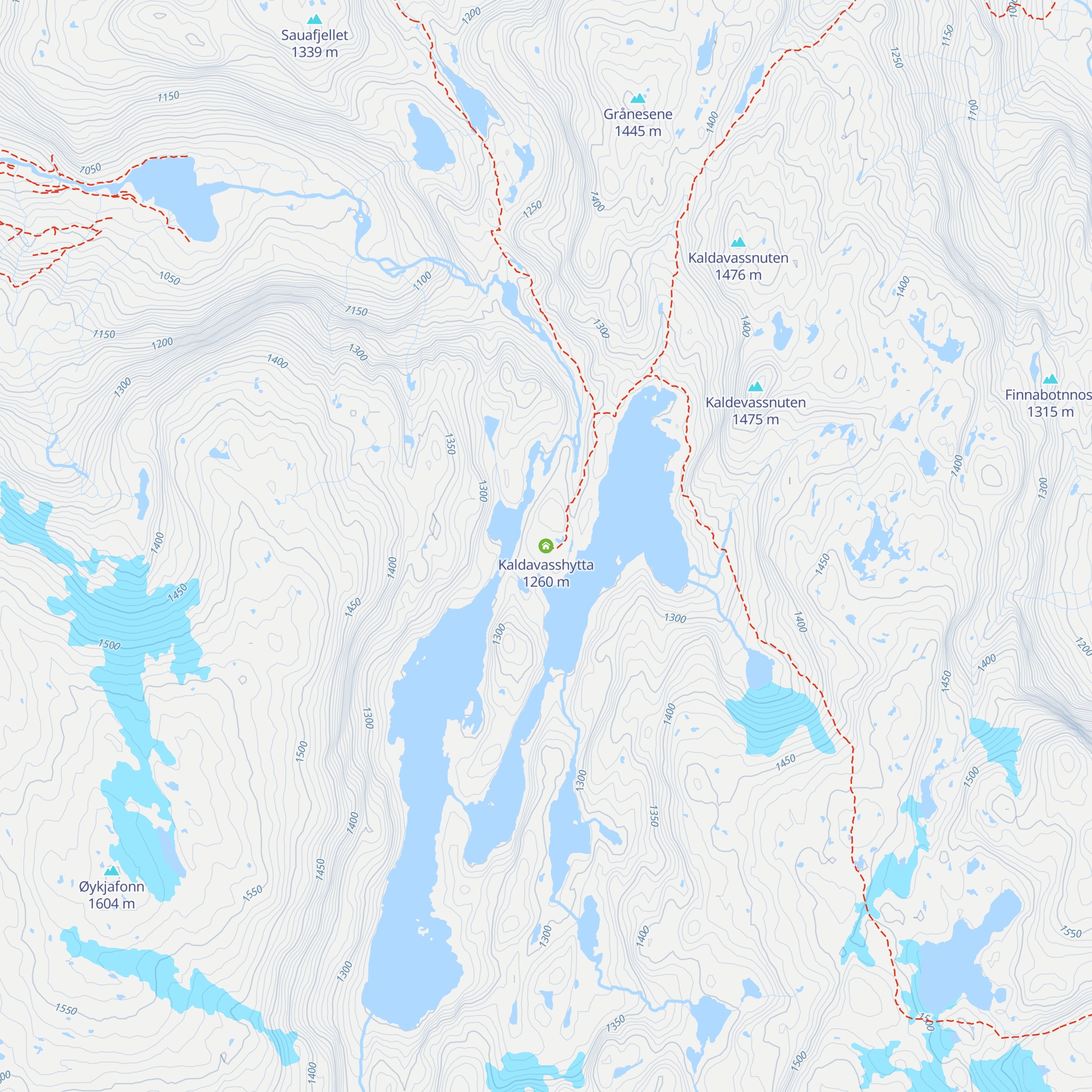 Kaldavasshytta map