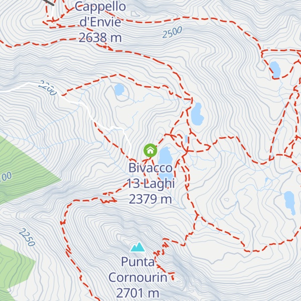 Map of Bivacco 13 Laghi