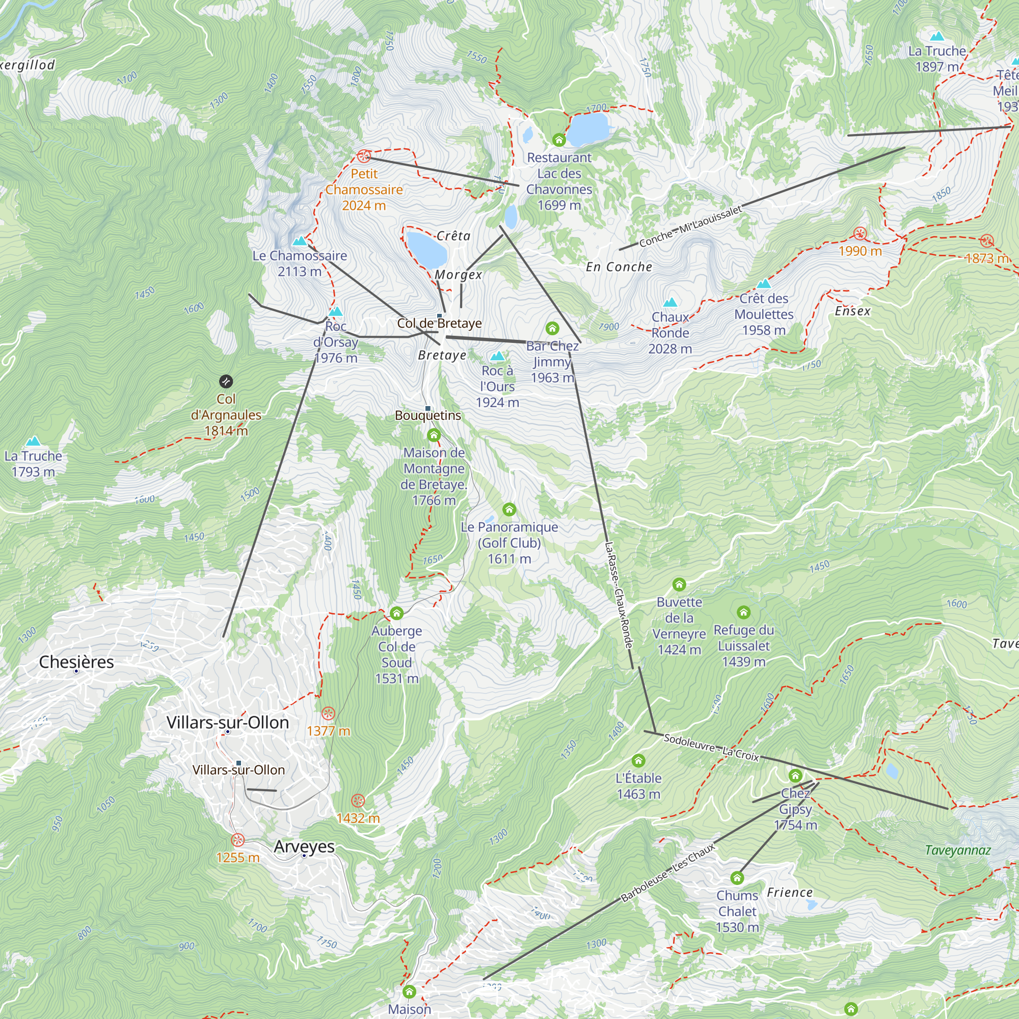 Le Panoramique (Golf Club) map