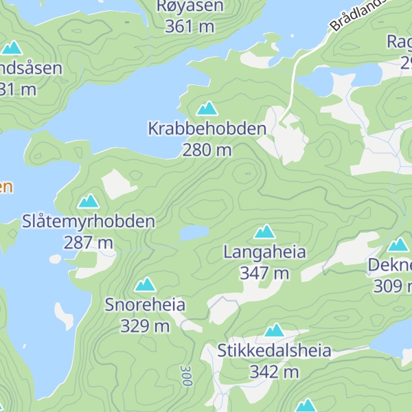 Map of Flåheia