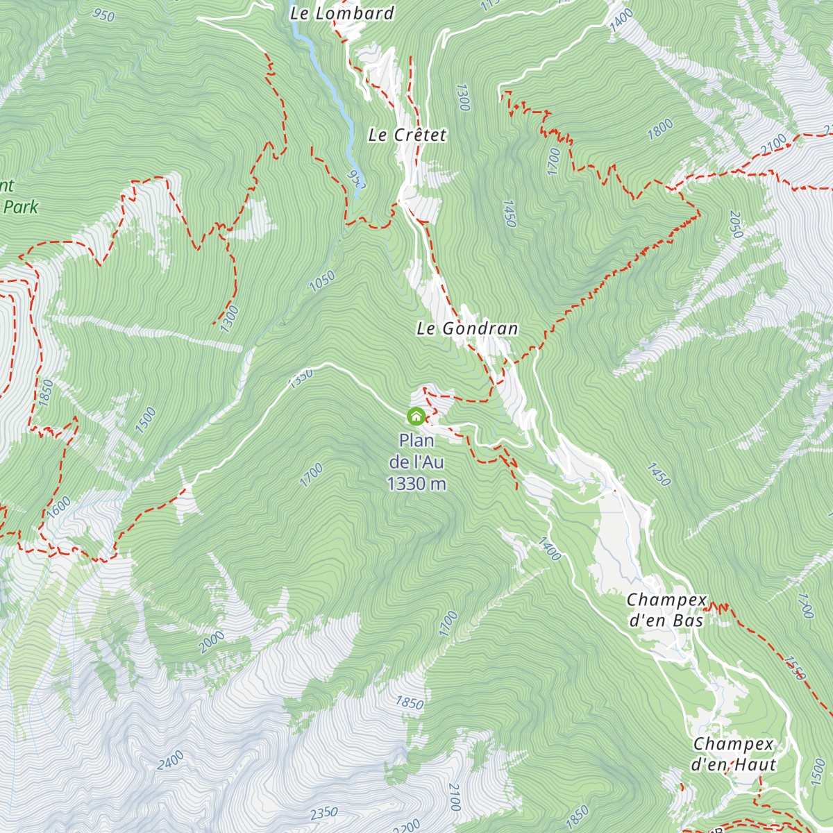 Plan de l'Au map