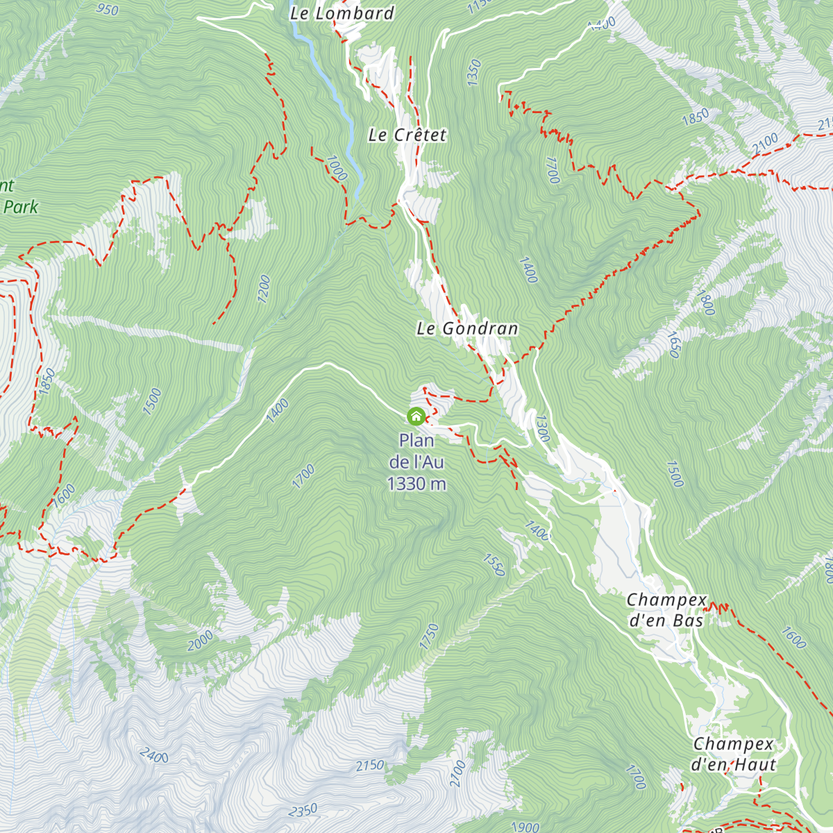 Plan de l'Au map