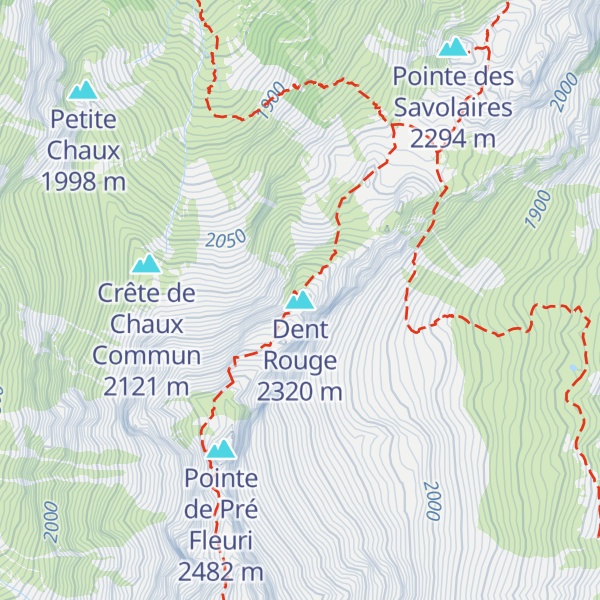 Map of Dent Rouge