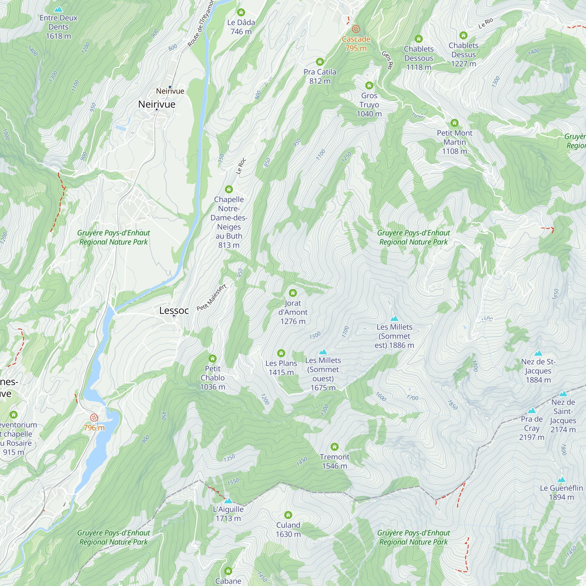 Jorat d'Amont map