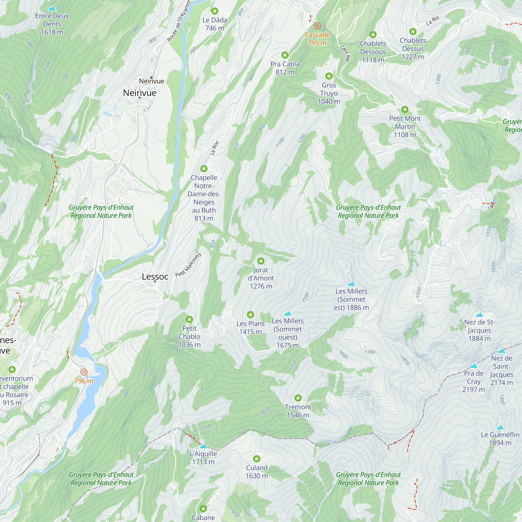 Jorat d'Amont map