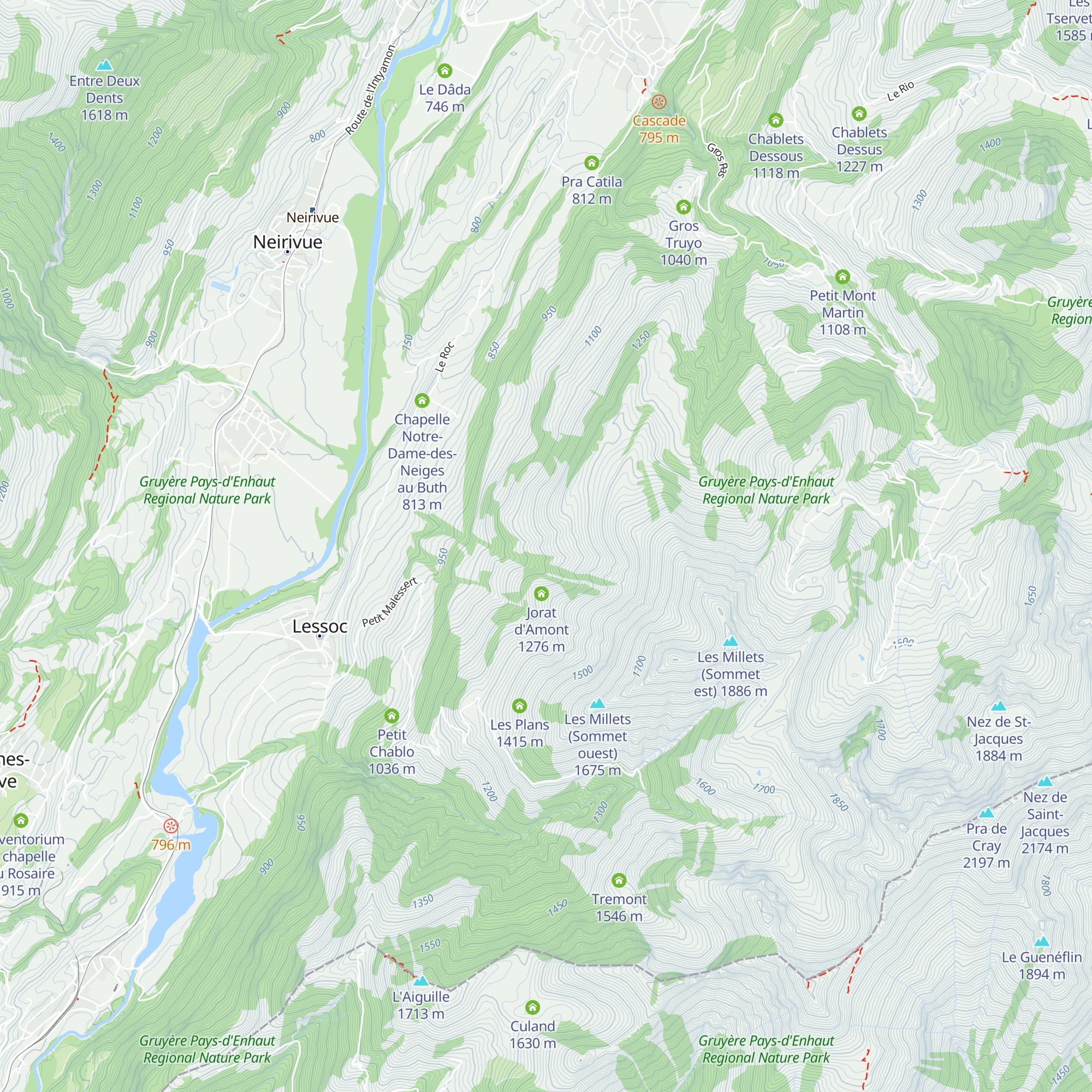 Les Chenallettes map