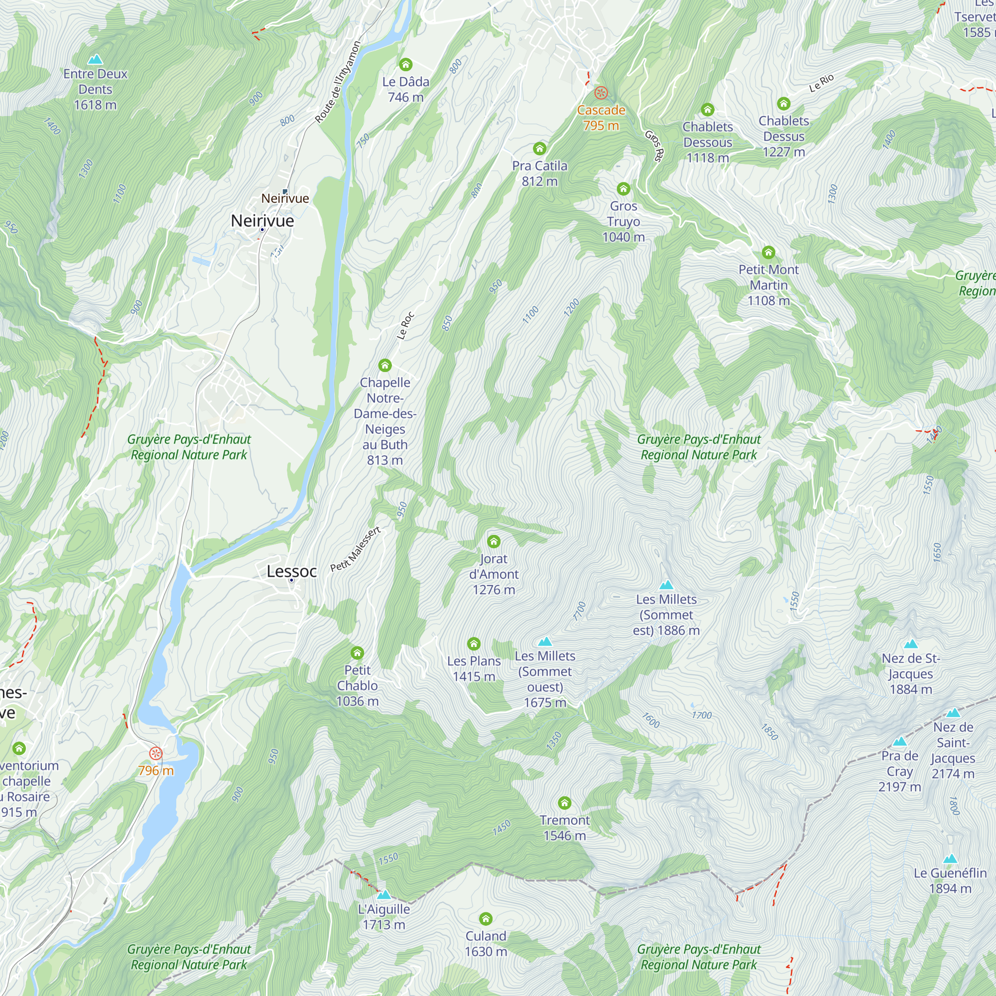 Les Chenallettes map