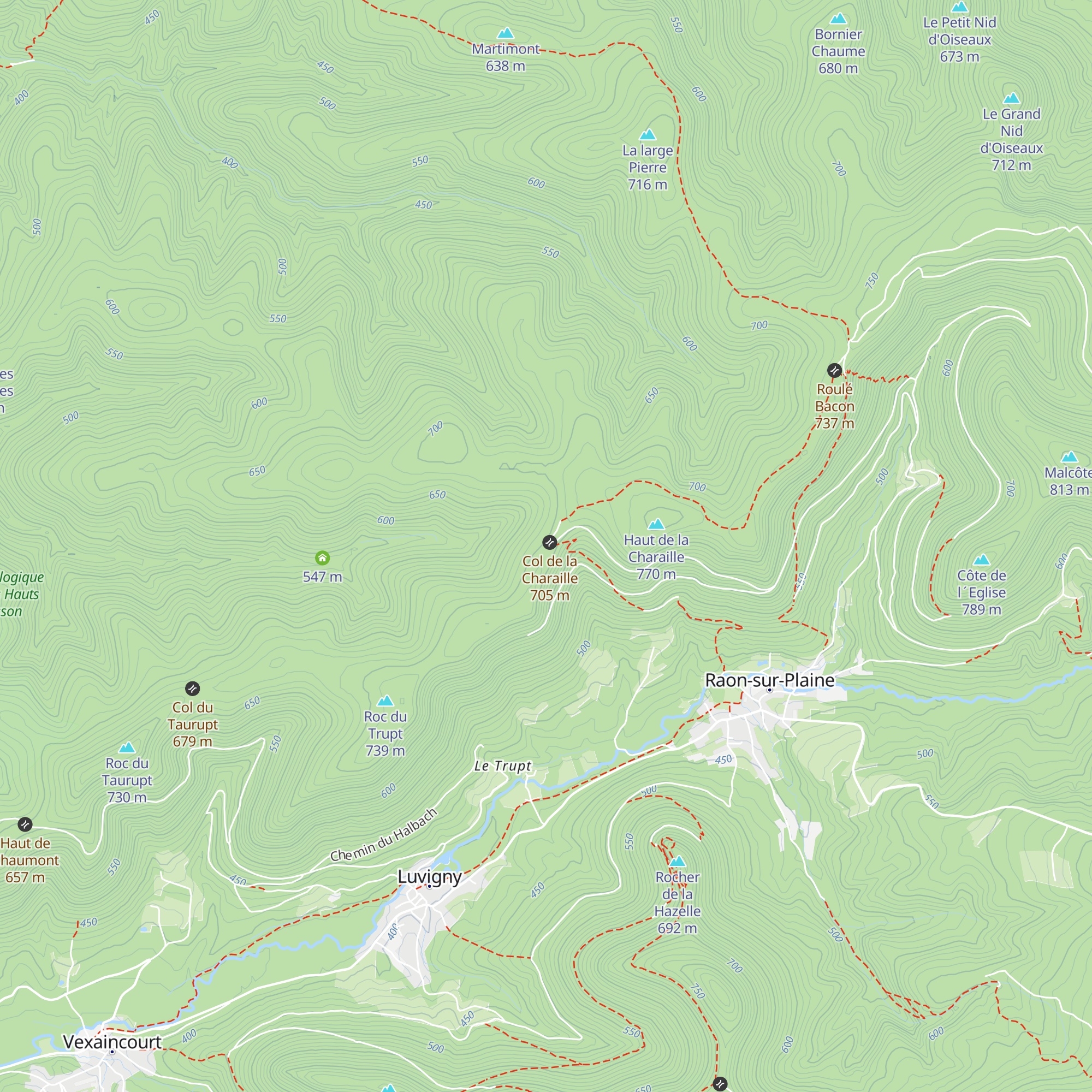 Abri du Col de la Charaille map