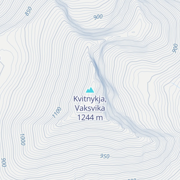 Map of Kvitnykja, Vaksvika