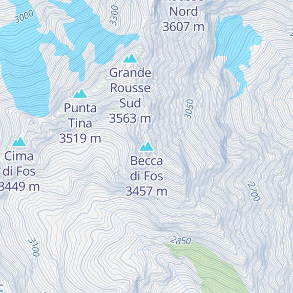 Map of Becca di Fos