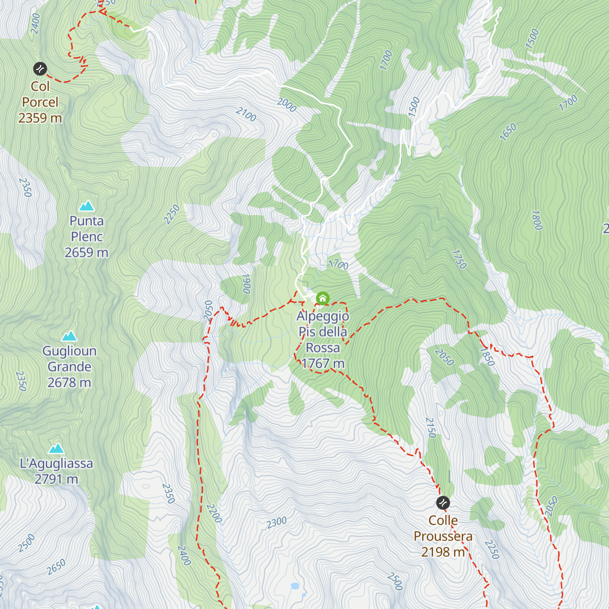 Rifugio Barbara Lowrie map