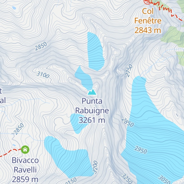 Map of Punta Rabuigne